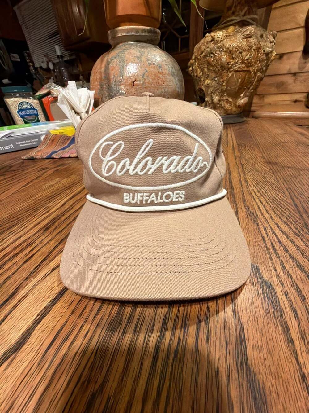 47 Brand Colorado Buffaloes Script Rope Snapback Hat Cap Tan OSFA